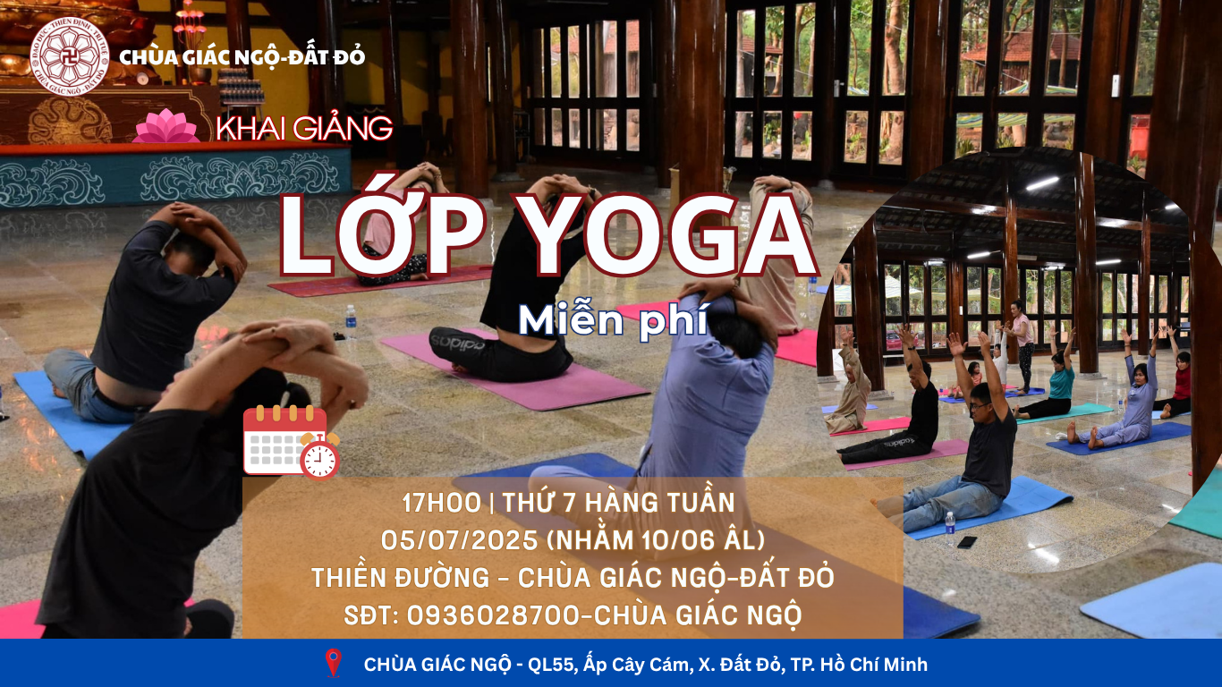 Khai Giảng Lớp Yoga Miễn Phí tại Chùa Giác Ngộ